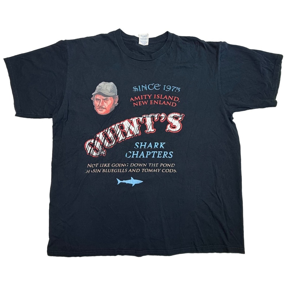 Quint's Shark Fishing Amity Island Jaws T Shirt Pre Owned Good Condition XL